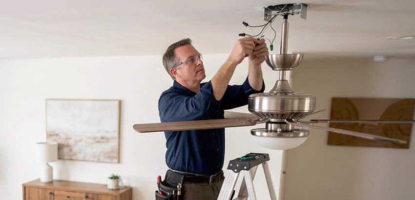 Ceiling Fan Light and Switch Repair in Rogers