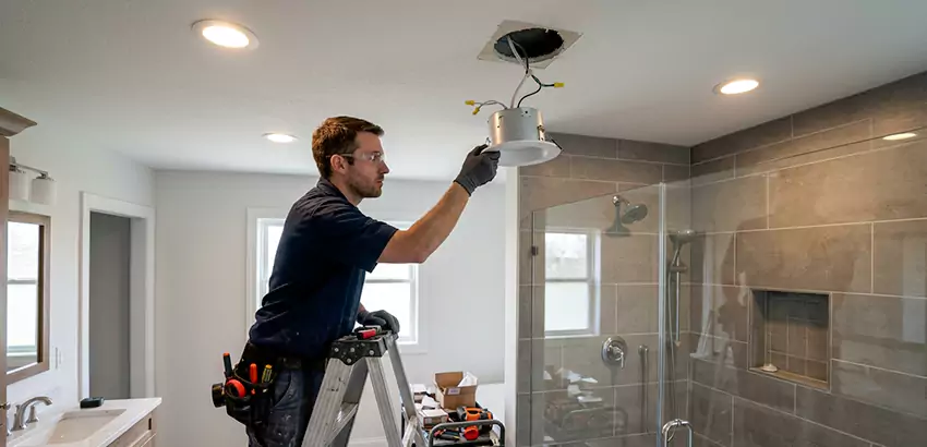 Bathroom and Shower Recessed Lighting Installation in Rogers
